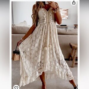 boho lace maxi dress